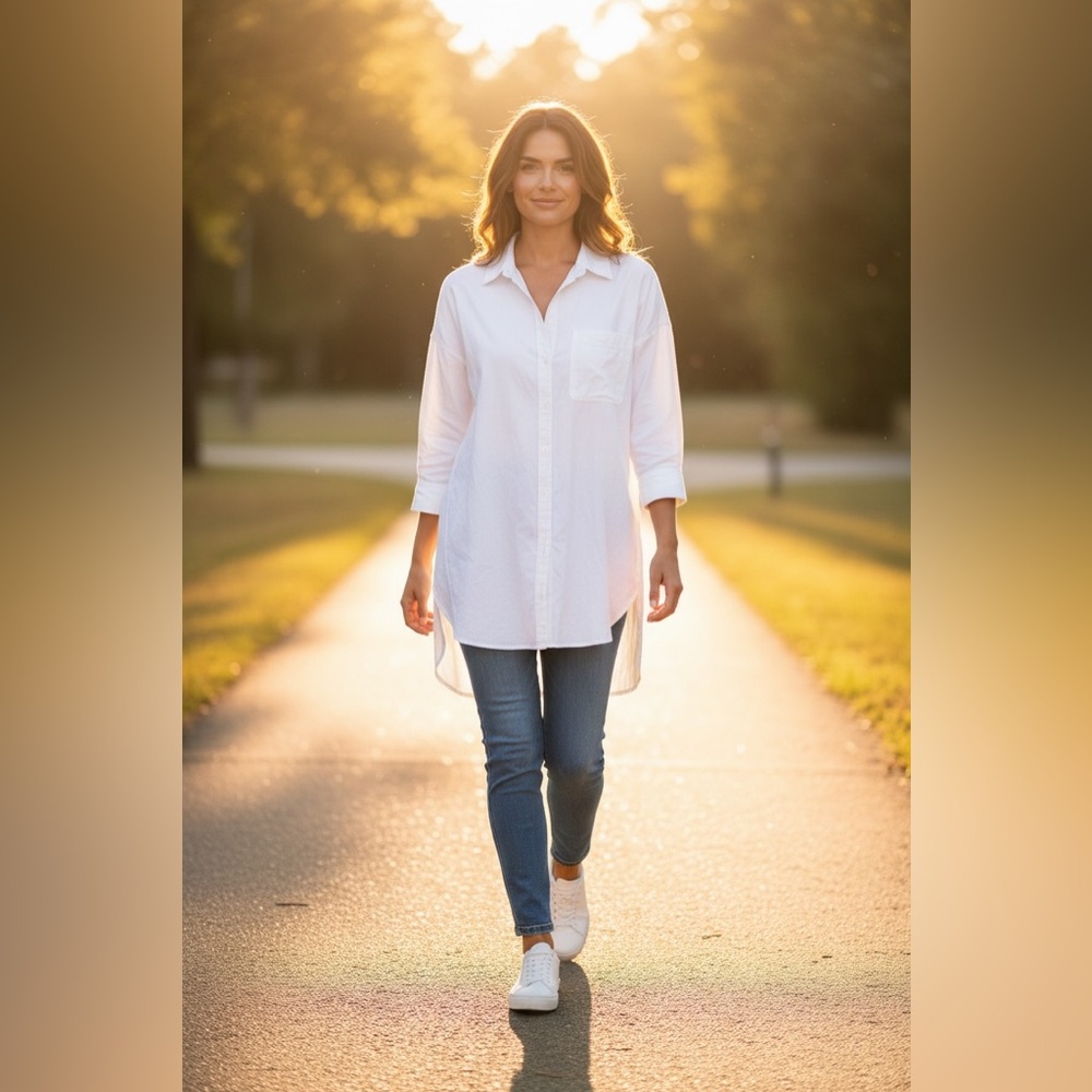 Universal Thread White Button-Up Dress Shirt